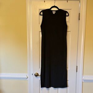 Nicole Miller Black Sleeveless Midi Dress